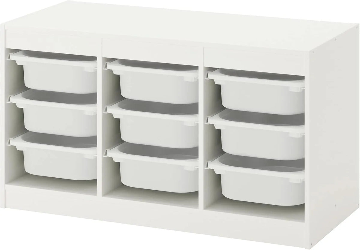 Ikea TROFAST - Système de rangement modulable avec bacs, 99 x 44 x 56 cm, blanc