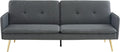 Canapé Lit 3 Places Adam en Tissu Anthracite - Design Moderne