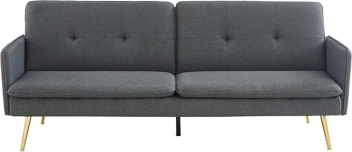 Canapé Lit 3 Places Adam en Tissu Anthracite - Design Moderne