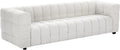 Canapé d'Angle 4 Places en Tissu Bouclé Ivoire - Confort et Élégance