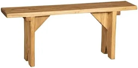 Banc en bois massif style rustique 120x25x50 cm - Pour intérieur et extérieur