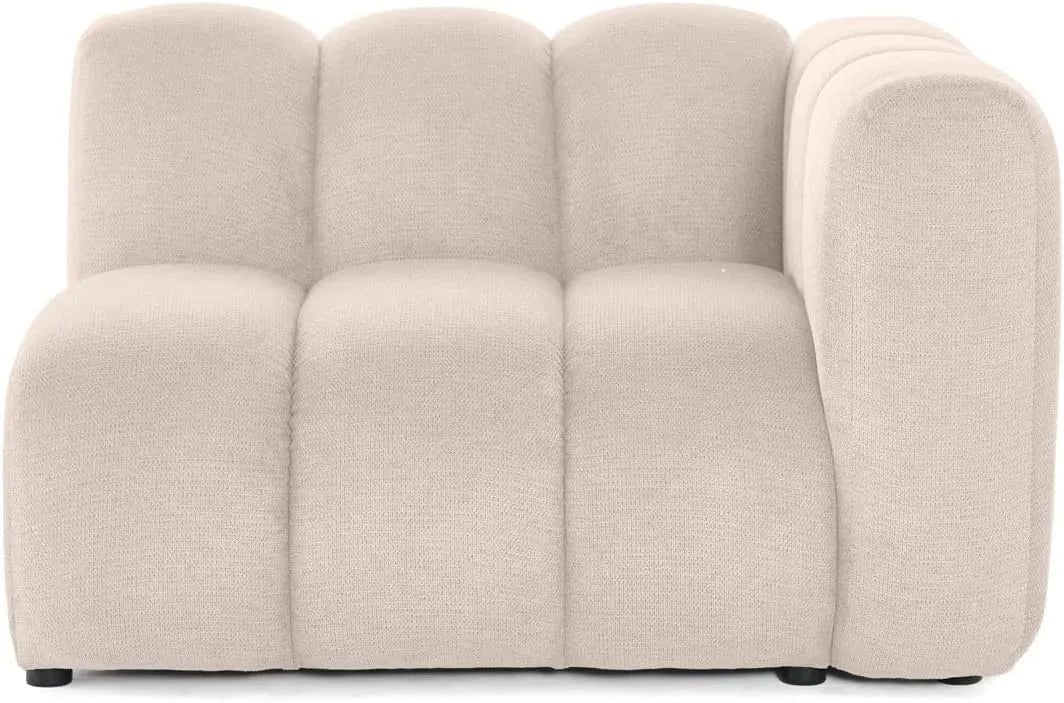 Lisa Design - Debbie - Siège Droite en Tissu Texturé, Beige