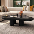 Table Basse Nuage Design Moderne, 91cm, Forme Unique, Noire