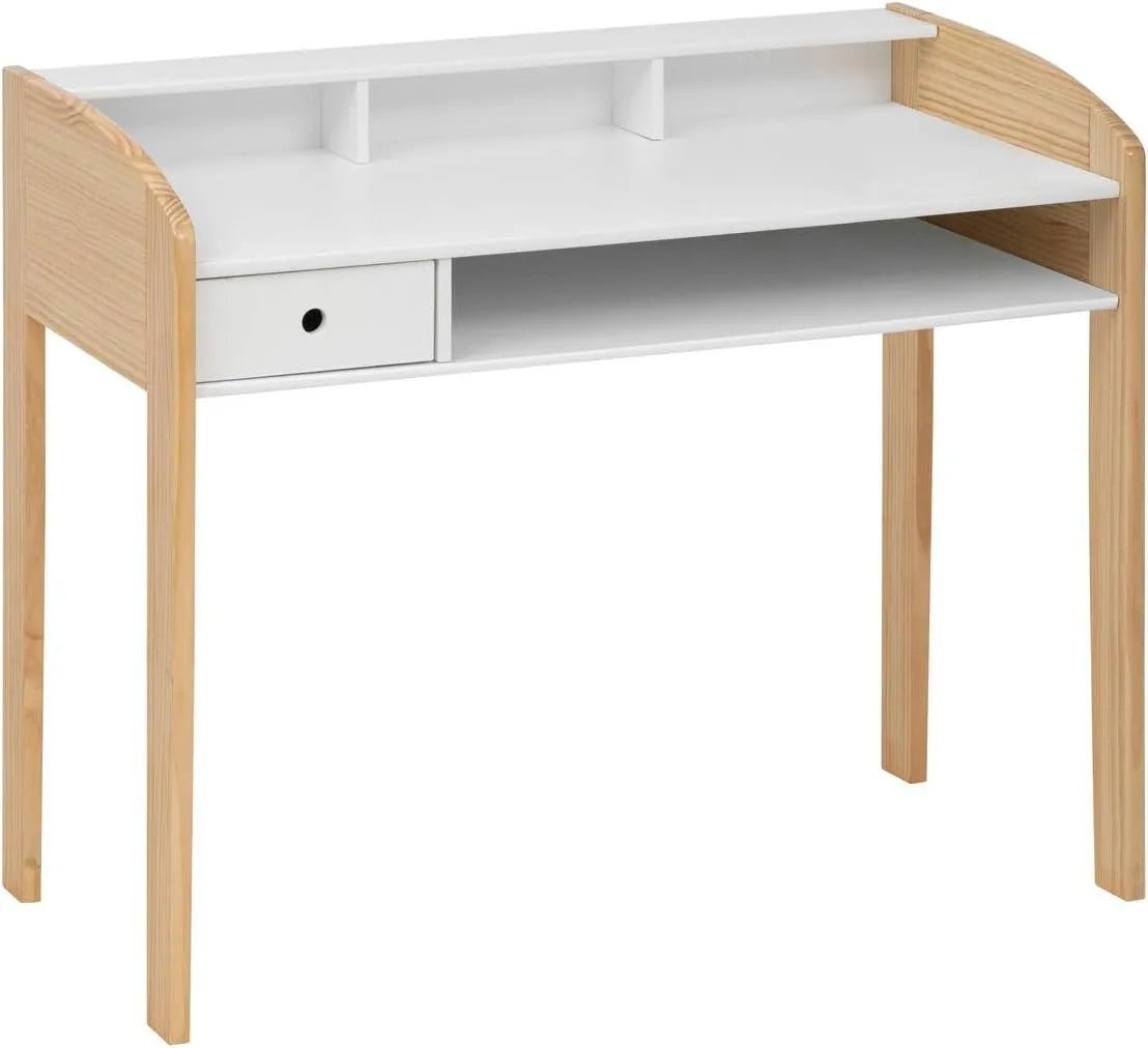 Bureau pour Enfant en Bois Blanc 100 cm - Atmosphera
