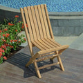 Chaises de Jardin Pliantes en Teck Massif - Lot de 2
