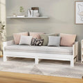 Lit Gigogne en Bois Massif Blanc - Extensible et Convertible, 1 à 2 Places, pour Salon ou Chambre