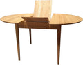 Table de salle à manger extensible en chêne massif style nordique - 100 à 135 cm