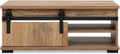 Table Basse Calicosy avec Porte Coulissante en Bois, 100 cm