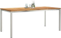 Table de Salle à Manger en Teck Massif 180x90x75 cm, Design Moderne pour Extérieur