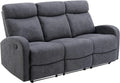 Canapé Relax 3 Places en Tissu Gris Evelyn - Confort et Élégance
