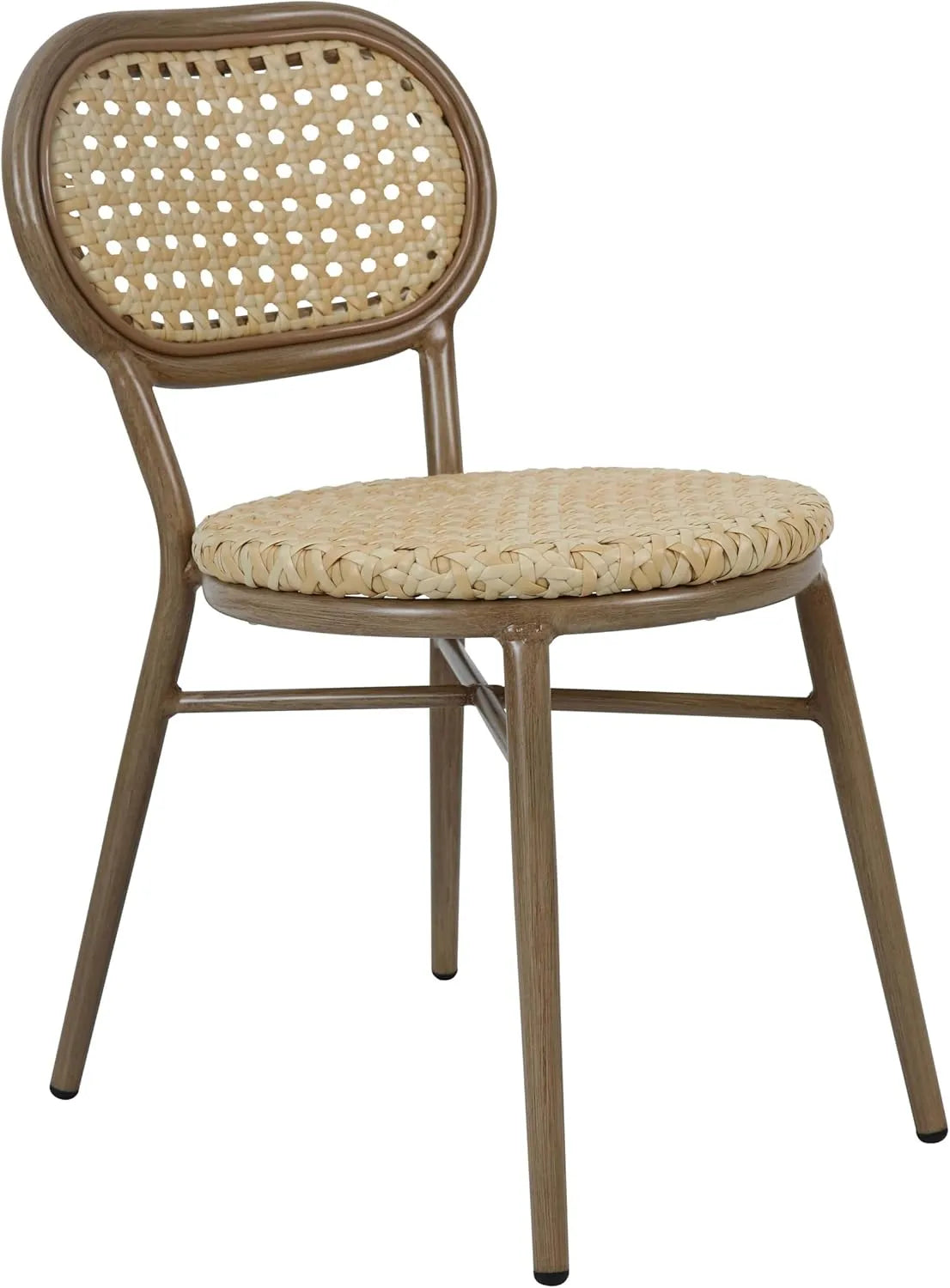 Chaise de Jardin en Aluminium et Rotin pour Terrasse Extérieure