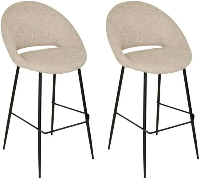 Chaises de Bar Amago Beige 101cm - Lot de 2 par Atmosphera