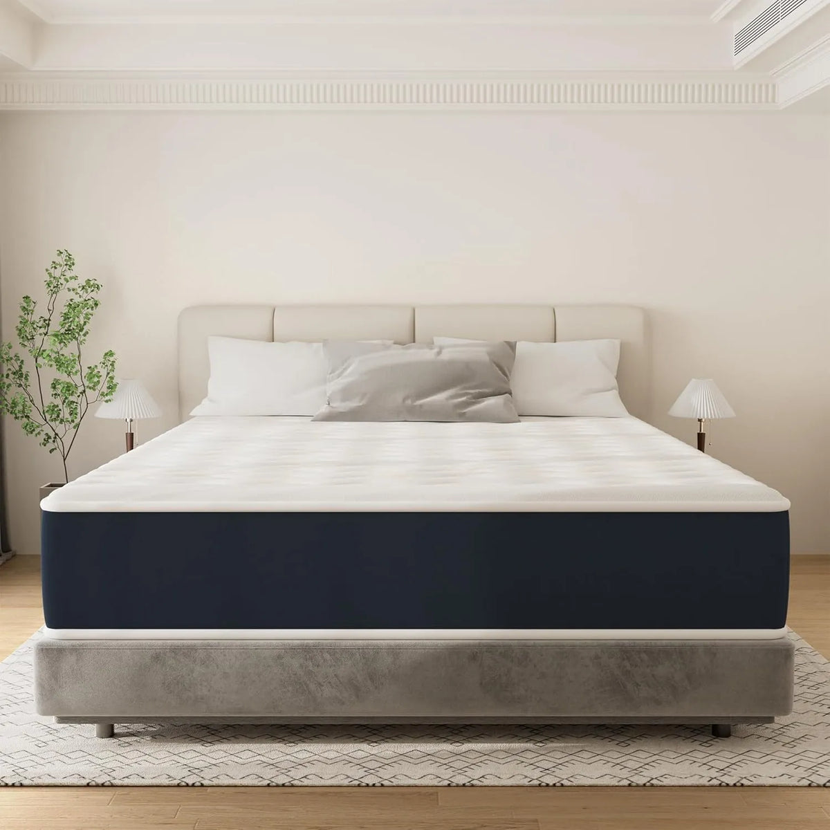 Matelas 160x200 cm, Mousse à Mémoire de Forme 32 cm, Soutien Optimal, Respirant, 7 Zones de Confort, Réversible
