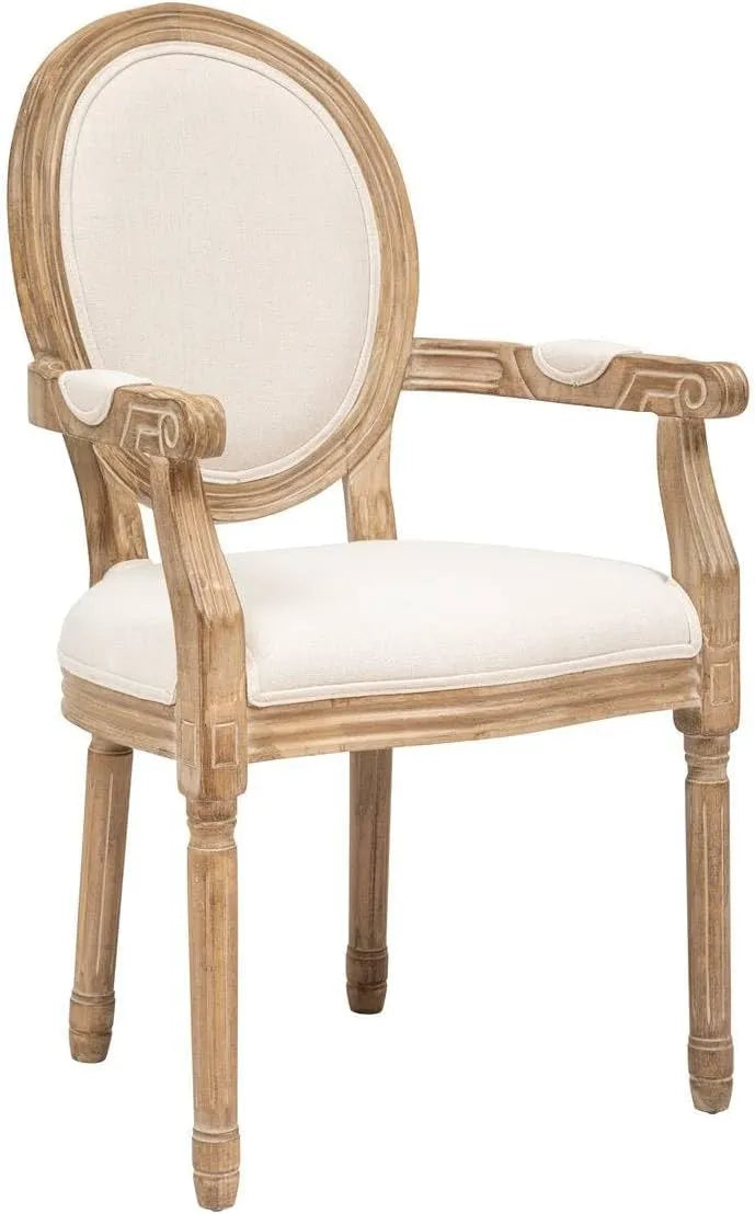 Atmosphera - Chaise Cleon en Bois de Hêve, 55x55 cm, Beige