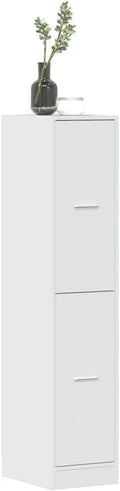 Armoire d'apothicaire en Bois Blanc Brillant, Meuble de Rangement