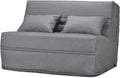 Banquette-Lit BZ 140x200 cm Gris avec Matelas 15 cm et Coussins - Modèle Anatole