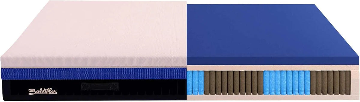 Baldiflex Matelas Hybride à Ressorts et Mousse à Mémoire, 3000 Ressorts, 140x190 cm, Hauteur 25 cm