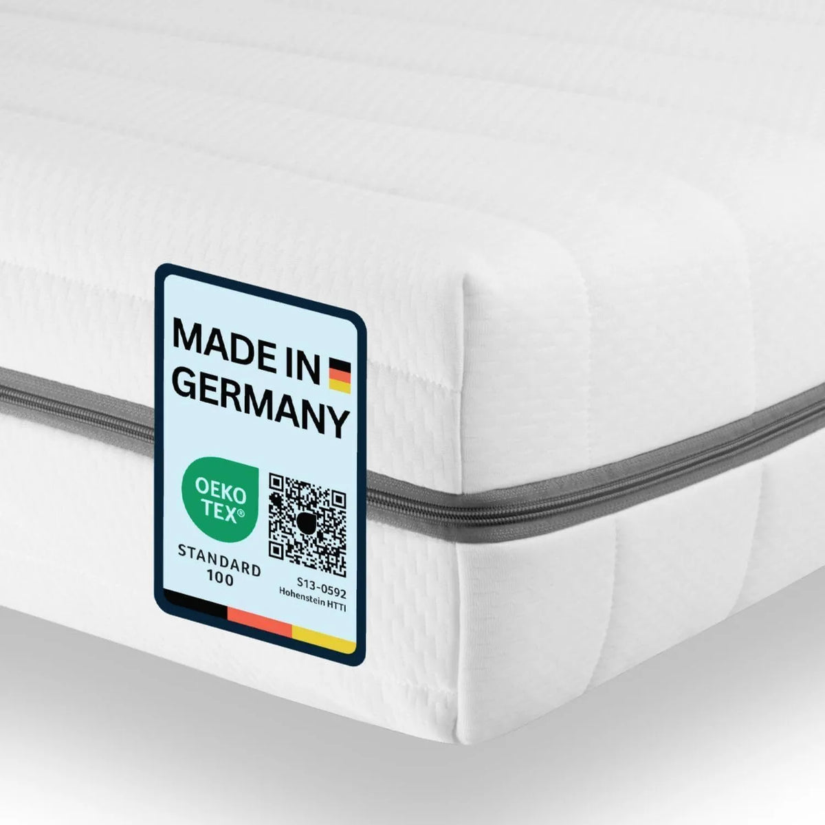 Matelas Ergonomique 200x200 cm, Mousse Froide, 7 Zones, Fermeté Moyenne, Certifié Oeko-Tex, Housse Amovible, Respirant, 15 cm