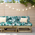 Ensemble de 2 canapés de jardin en pin traité, 61x60,5x62cm, mobilier extérieur solide pour terrasse, design modulaire, capacité 110kg