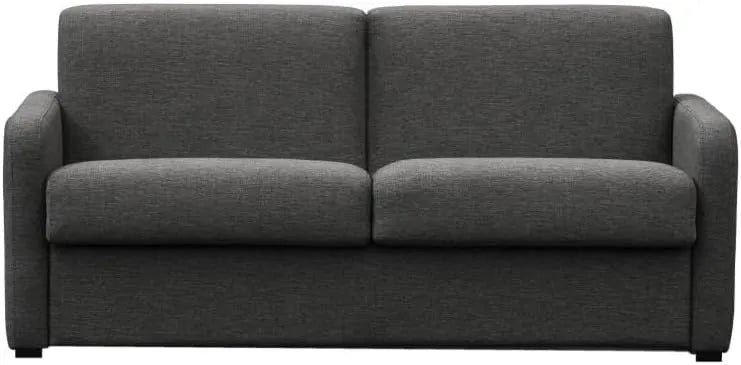 Canapé-lit Convertible 3 Places avec Matelas en Tissu Gris Foncé - Modèle Agathe