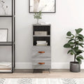 Crédence Mobile Sonoma Gris – Meuble de Rangement Polyvalent 34,5 x 34 x 90 cm – Idéal pour Salon, Bureau, Balcon – Design Élégant en Contreplaqué