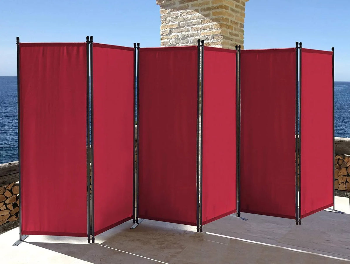 QUICK STAR Paravent Ensemble 6 Panneaux Séparateurs en Tissu 340x165cm