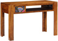 Table de Bureau Moderne en Bois d'Acacia avec Tiroir 110x50x73 cm