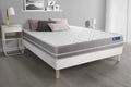 Matelas Mémoire de Forme 200x200 avec Sommier Blanc, Confort 3 Zones, Épaisseur 20 cm