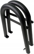Jeu de 2 pieds de banc en acier noir QLS HAAG