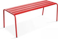 Banc de Jardin Rouge en Acier - Modèle Palavas par Oviala