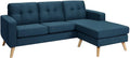 Canapé d'angle réversible en tissu bleu marine - Bartolome par Vente-unique
