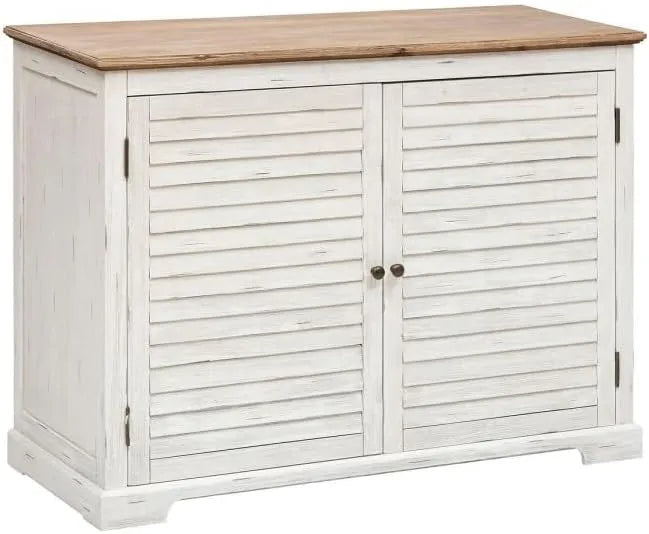 Buffet en Bois Blanc 2 Portes 110cm par Atmosphera