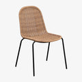 Ensemble de 4 chaises de salle à manger empilables en osier Reiven - Design moderne