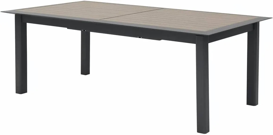 Table de Jardin Extensible en Aluminium pour 12 Personnes - Résistante à la Corrosion - Couleur Gris Graphite