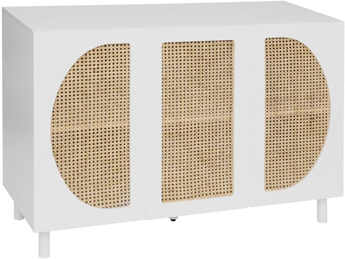 Buffet 3 Portes Cabras Blanc 120x85cm - Atmosphera