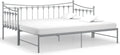 Cadre de Canapé-lit Extensible en Métal Gris 90x200 cm pour Salon et Chambre