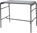 Table de Jardin Haute en Métal 4 Personnes, Anthracite, 120x70x95 cm