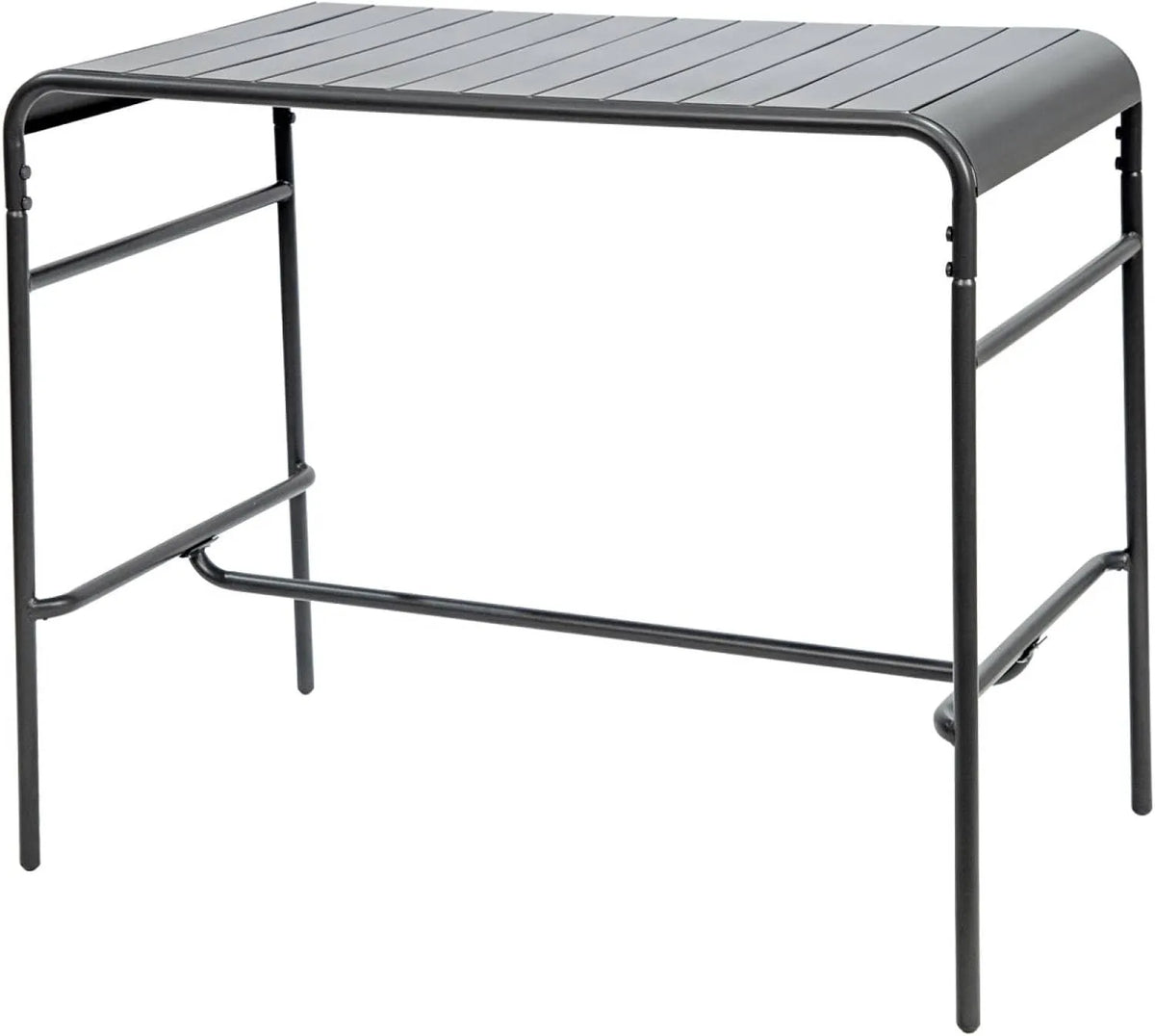 Table de Jardin Haute en Métal 4 Personnes, Anthracite, 120x70x95 cm