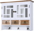 Étagère Murale Rustique Blanc en Bois 55 cm