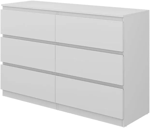 Vicco Meuble Bas Calisto avec Tiroirs, Blanc, 120 x 78,5 cm