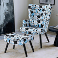 Chaise Scandinave en Lin avec Repose-pieds et Support Lombaire, Multicouleur