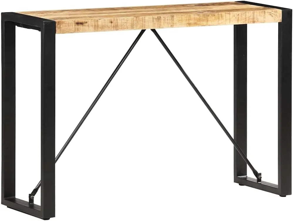 Console en Bois de Manguier Massif 110x35x76 cm, Design Épuré, 13.05 kg
