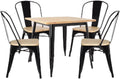 Ensemble Table Carrée 80x80cm et 4 Chaises en Bois LIX par SKLUM