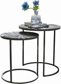 Ensemble de 2 tables d'appoint Petrosini en noir