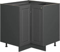 Vicco Armoire d'Angle Fame-Line, Style Campagnard Anthracite-Or, 80,5 cm, Effet Marbre