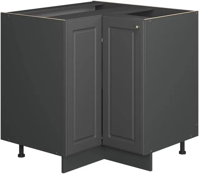 Vicco Armoire d'Angle Fame-Line, Style Campagnard Anthracite-Or, 80,5 cm, Effet Marbre