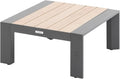Table Basse Carrée de Jardin en Aluminium 65x65cm - Couleurs Graphite et Miel