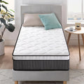 Zinus Matelas Simple 90x190 cm à Mémoire de Forme - 25 cm d'Épaisseur - Hybride avec Ressorts Ensachés - Confort Durable et Respirant - Certifié Oeko-TEX