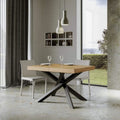 Table extensible Itamoby Volantis, 130 à 234 cm, chêne naturel et cadre anthracite, avec rallonges