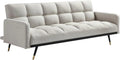 Canapé Convertible 3 Places en Tissu Beige - ROREMA